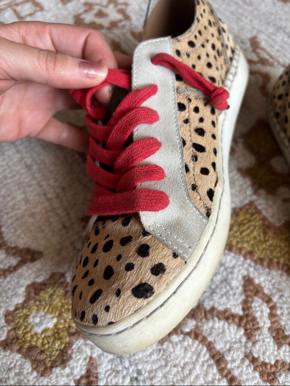 🤎 DOLCE VITA Leopard Print Calf Hair Sneakers - Picture 6 of 12